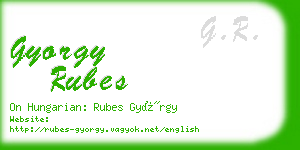 gyorgy rubes business card
